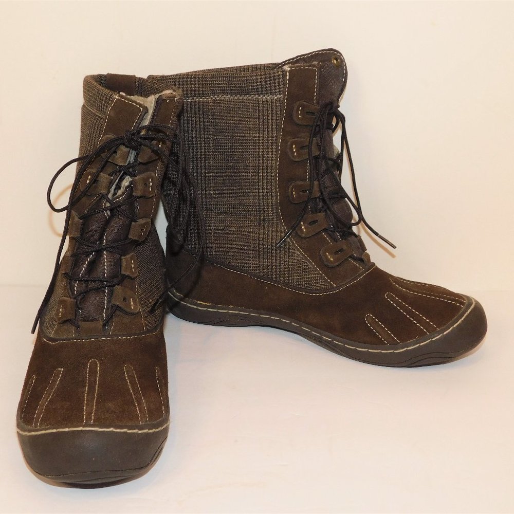 Woolrich Suede Leather Waterproof Winter Snow Boots Faux Fur Lining Vintage?